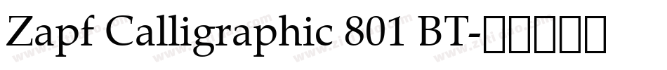 Zapf Calligraphic 801 BT字体转换